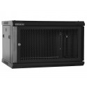 DATEUP MP.6409.9301, 9U 600X450, Wall mount cabinet, Front vented door with small round lock (lock disassemble), two side panels with lock, Aluminum plate logo "DATEUP" on top corner